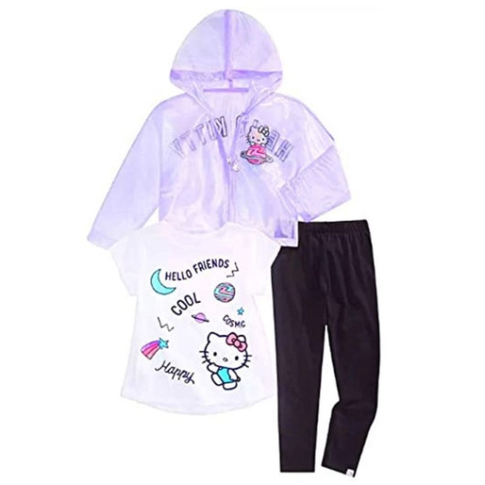 Hello Kitty 3-Pc Cosmic Kitty Jacket Shirt Legging